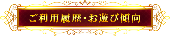 ご利用履歴・お遊び傾向